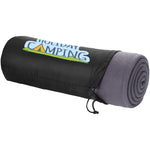 Huggy fleece plaid blanket with carry pouch