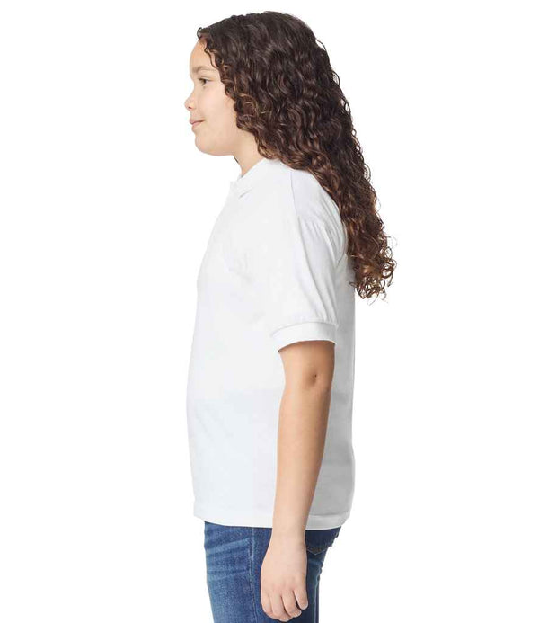 Gildan Kids DryBlend® Jersey Polo Shirt White
