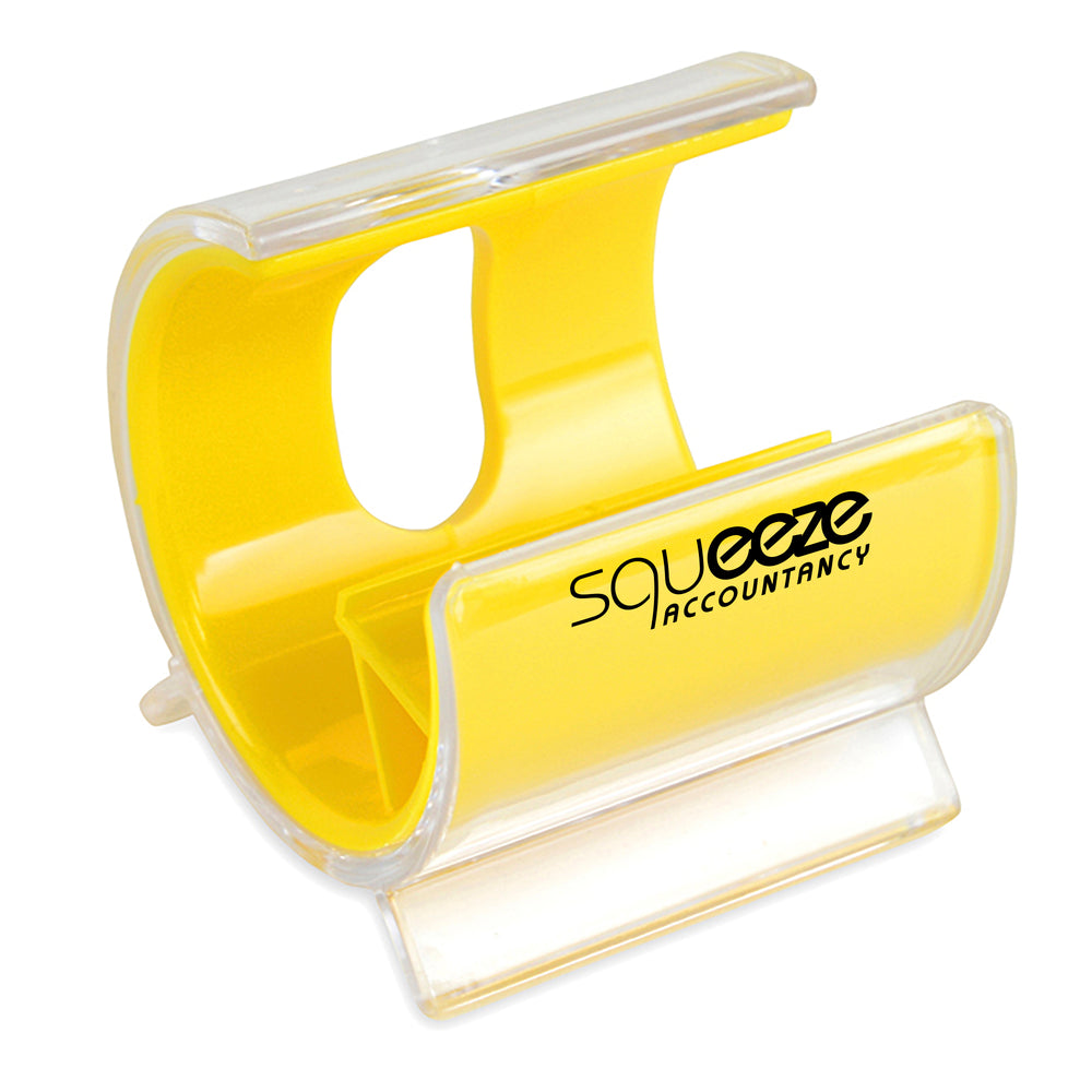 Turbo Desk Phone Holder. Solid Colour Inner Plastic + Clear Cover