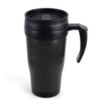 Branded Polo Plus 400 ml Plastic Solid Coloured Travel Mug