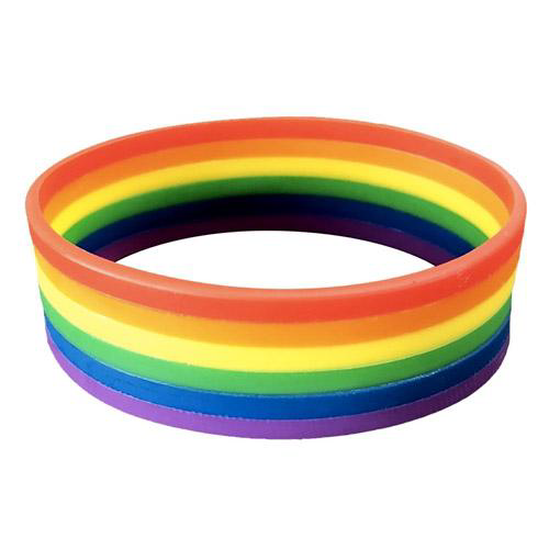 Branded Rainbow Silicone Wristband