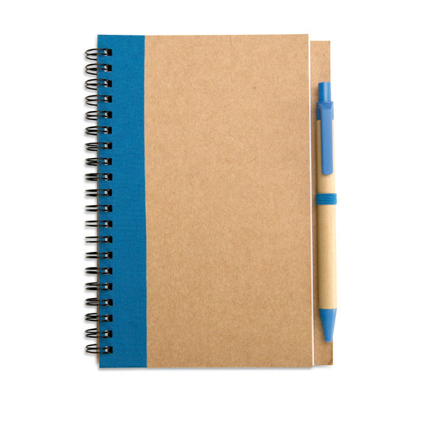 Branded B6 recycled notebook with pen