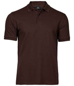 Tee Jays Luxury Stretch Piqué Polo Shirt Chocolate