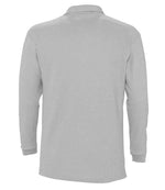 SOL'S Winter II Long Sleeve Cotton Piqué Polo Shirt Grey Marl