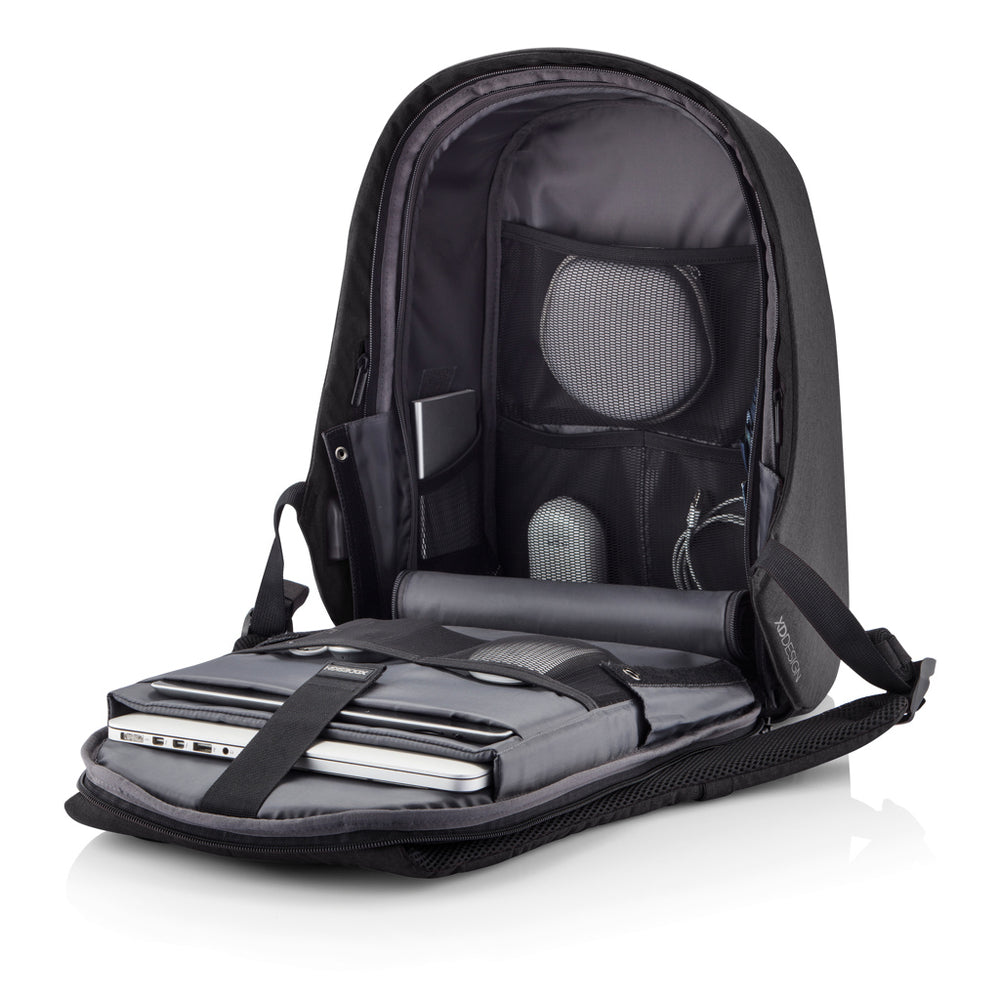 Bobby Hero Regular, Anti-theft backpack Black, Black