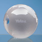 Branded 7cm Optical Crystal Globe Paperweight