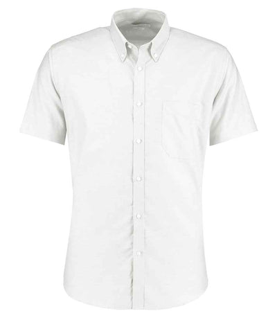 Kustom Kit Short Sleeve Slim Fit Oxford Shirt