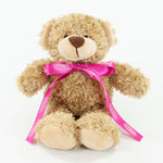 Bow Bear II 20cm Barney Bear, Biscuit