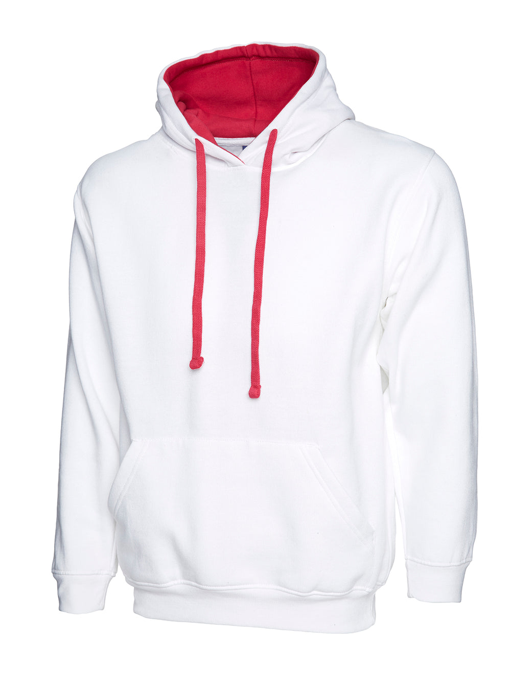 Branded Contrast Hooded Sweatshirt