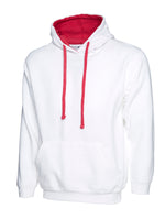 Branded Contrast Hooded Sweatshirt