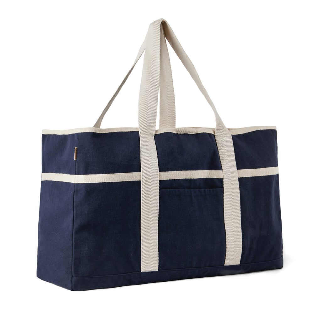 Branded VINGA Volonne AWARE™ recycled canvas beach bag