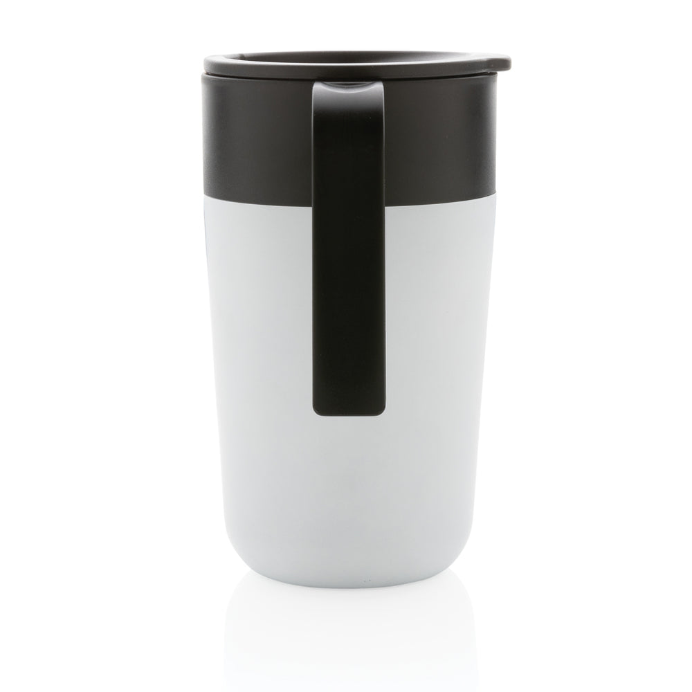 Branded GRS Recycled PP and SS mug with handle