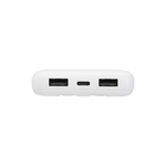 Adhil 10.000 mAh 10W recycled plastic power bank with 2 built-in cables