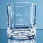Branded 400ml Grosvenor Lead Crystal Whisky Tumbler with Star Cut Base