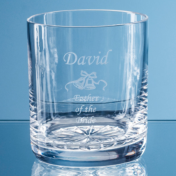 Branded 400ml Grosvenor Lead Crystal Whisky Tumbler with Star Cut Base