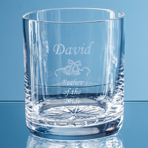 Branded 400ml Grosvenor Lead Crystal Whisky Tumbler with Star Cut Base