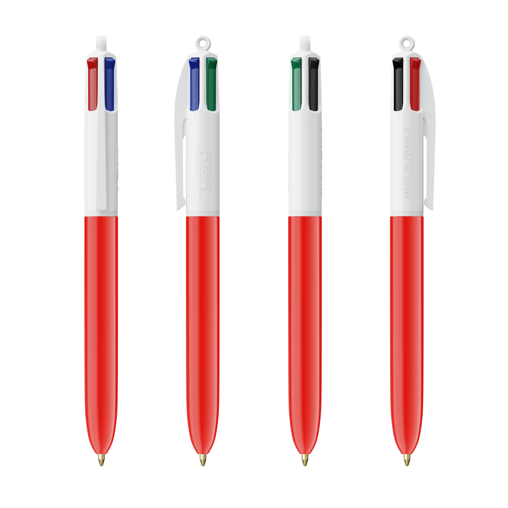 BIC® 4 Colours ballpen White/Red