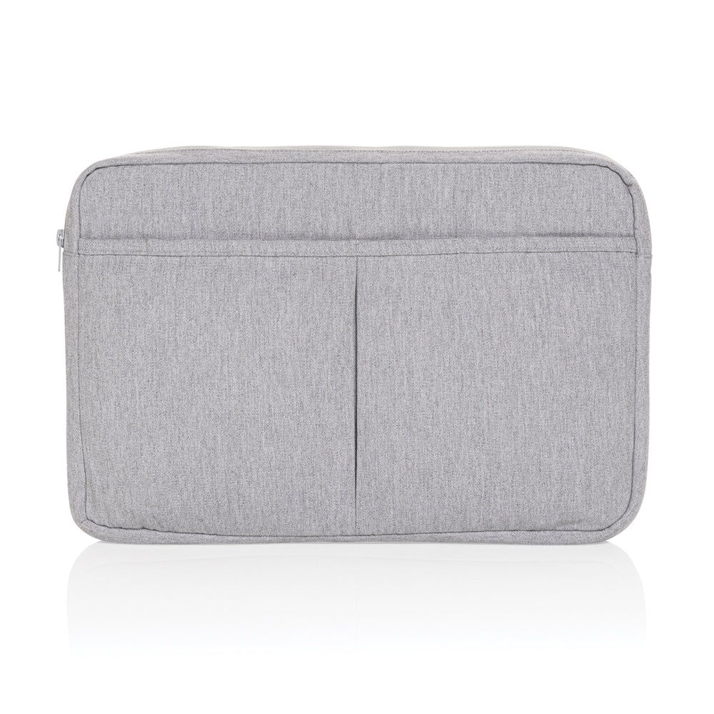 Branded Laluka AWARE™ recycled cotton 15.6 inch laptop sleeve