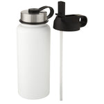Branded Supra 1 L copper vacuum insulated sport bottle with 2 lids