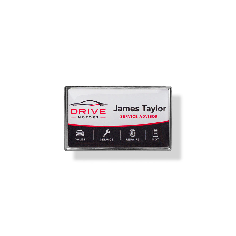 Express Magnetic Backed Name Badge, 30mm x 50mm