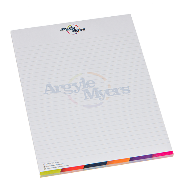 A5 Notepad with Wrapover Front Cover