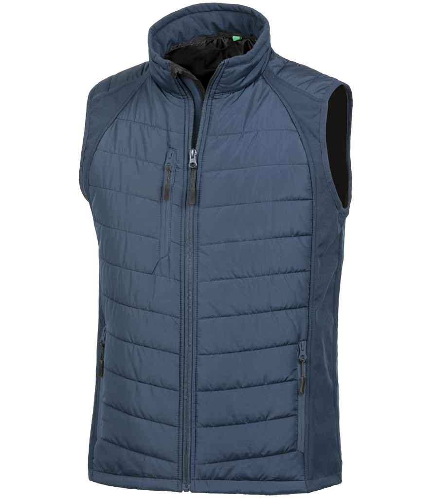 Result Genuine Recycled Compass Padded Gilet Navy/Navy