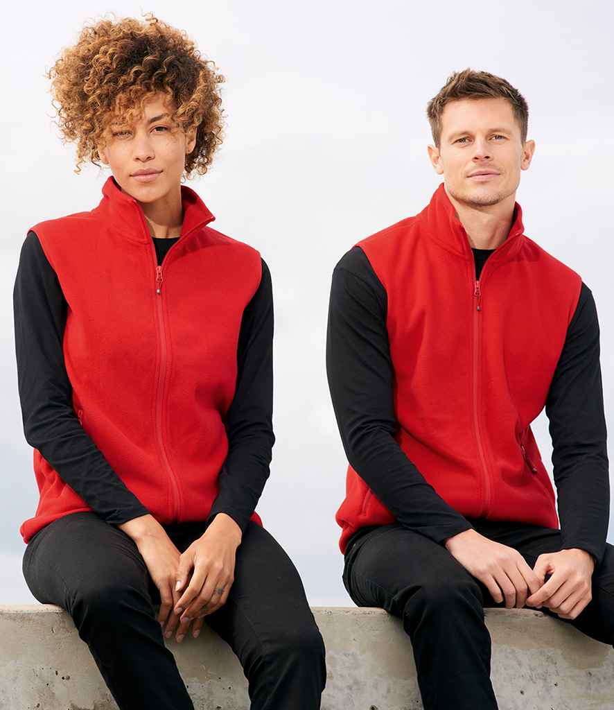 SOL'S Unisex Factor Recycled Micro Fleece Bodywarmer Red