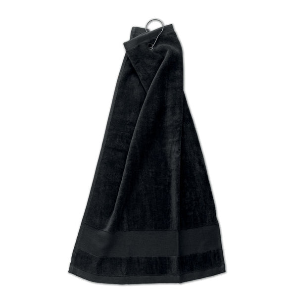 Branded Cotton golf towel with hanger