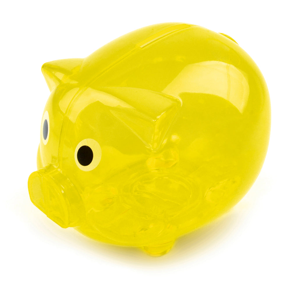 Translucent Plastic Pig Shaped Piggy Bank