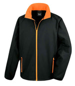Result Core Printable Soft Shell Jacket Black/Orange