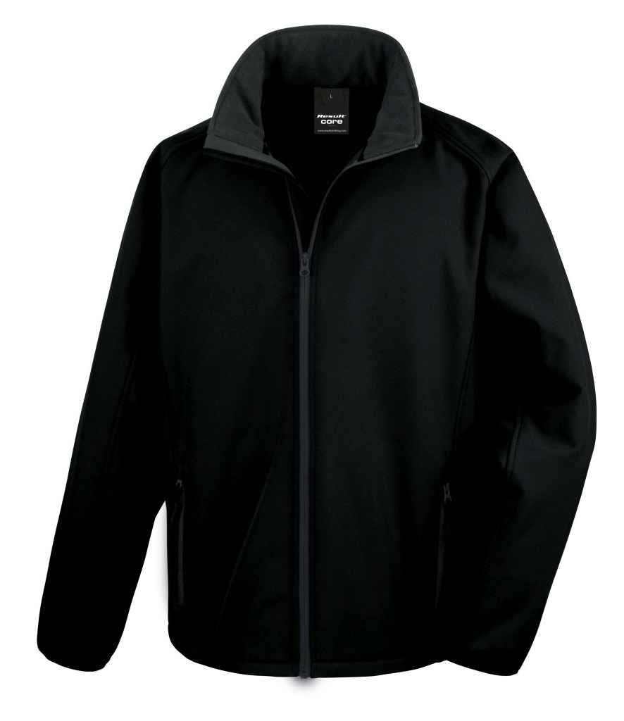 Result Core Printable Soft Shell Jacket Black/Black