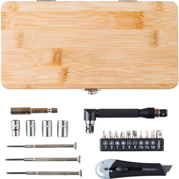 Branded Lambshouse Tool set in bamboo case (20pc)