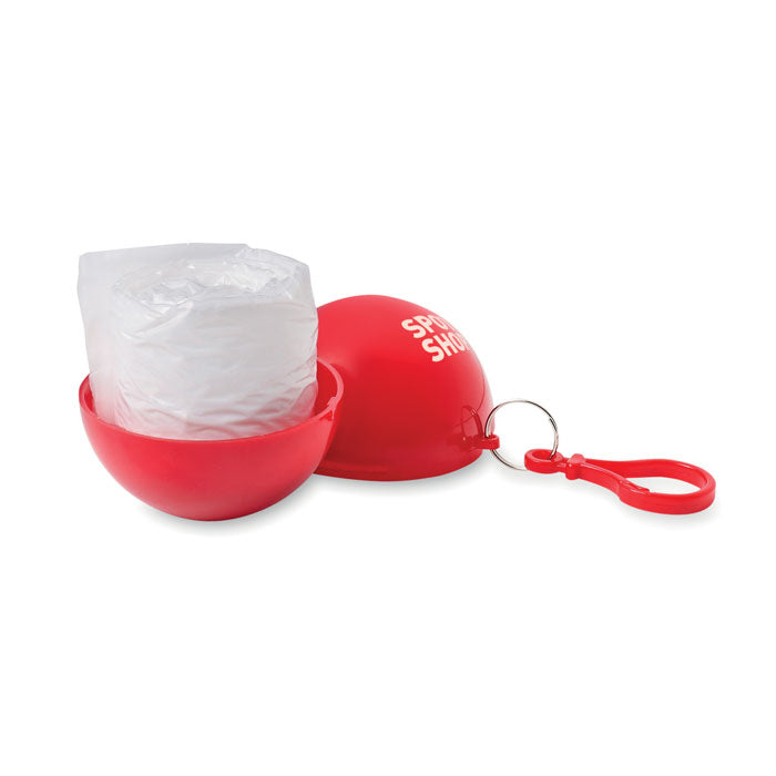 Branded Poncho in round container
