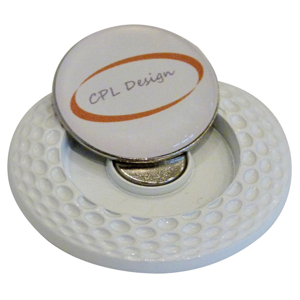 Fairway White Golf Marker Holder - 40mm x 4mm