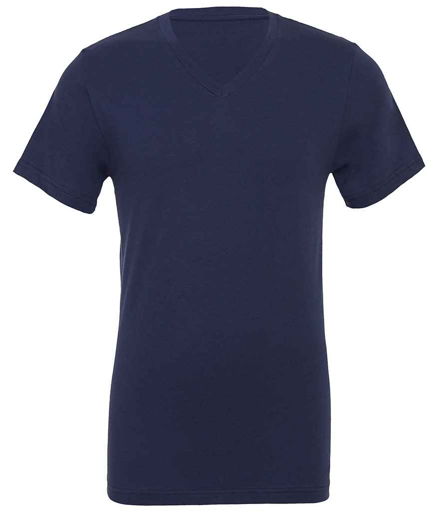 Canvas Unisex Jersey V Neck T-Shirt Navy