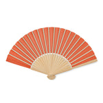 Branded Manual hand fan with bamboo handle