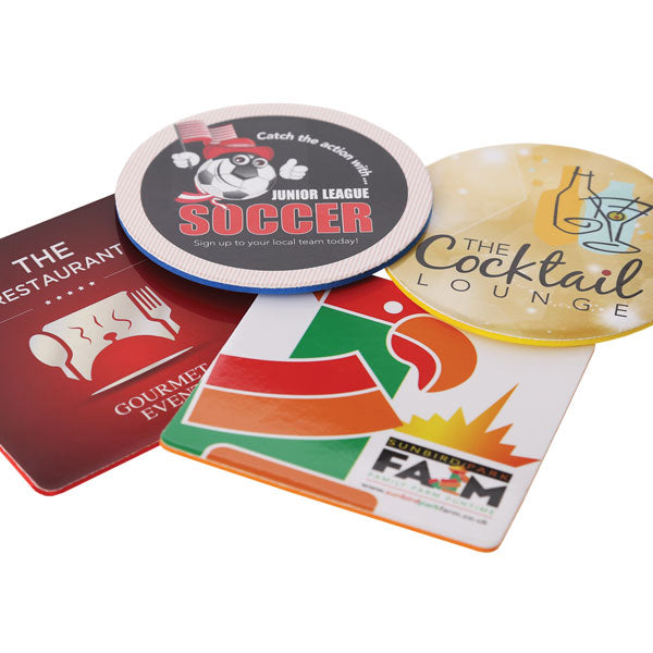 Card Laminated Coaster with Coloured Foam Backing