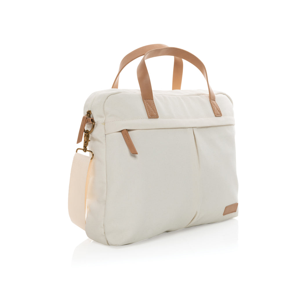 Branded Impact AWARE™ 16 oz. recycled canvas laptop bag