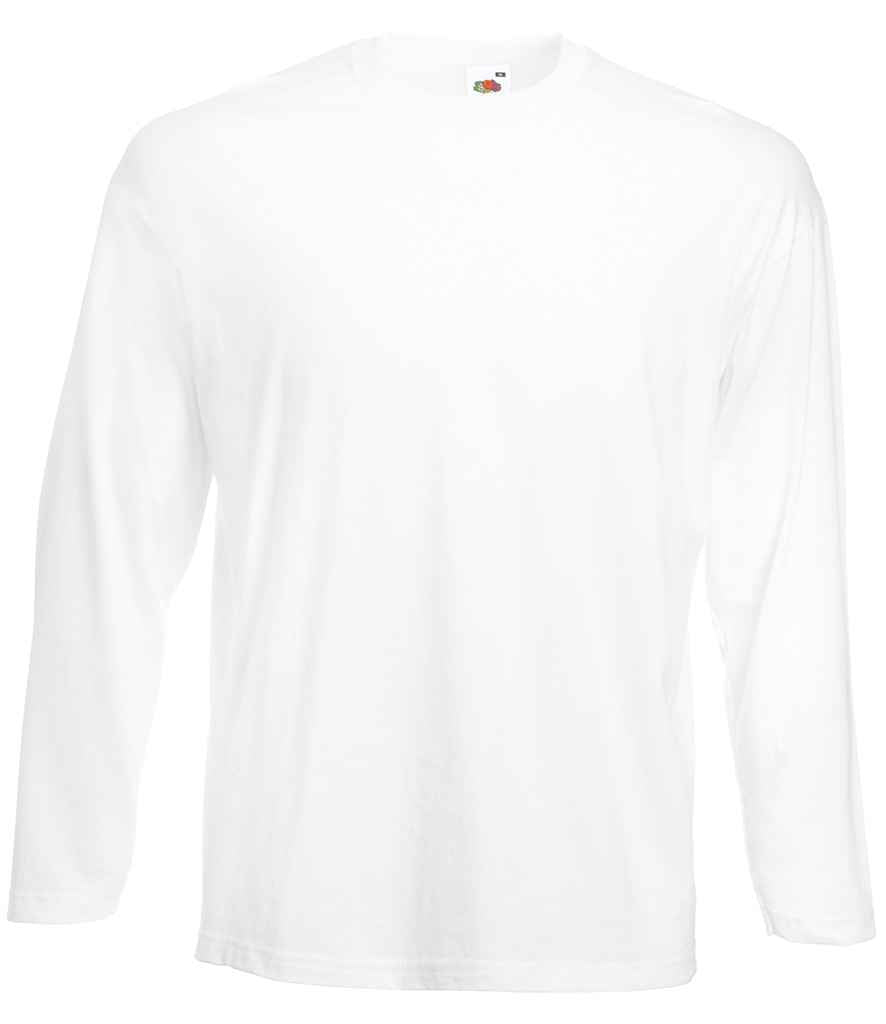 Fruit of the Loom Long Sleeve Value T-Shirt White