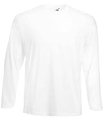 Fruit of the Loom Long Sleeve Value T-Shirt White