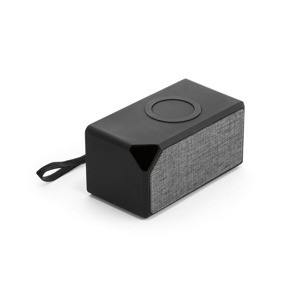 GRUBBS. ABS portable speaker with wireless charging