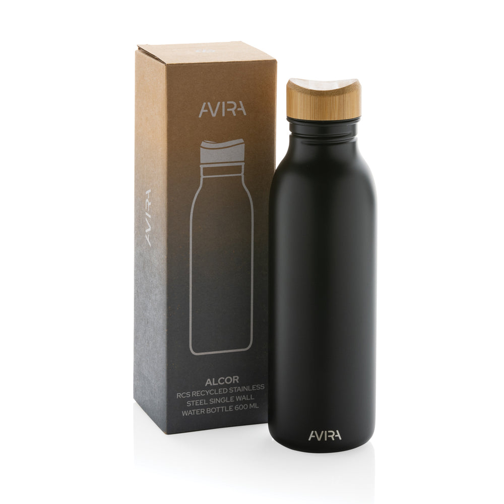 Branded Avira Alcor RCS Re-steel single wall water bottle 600 ML