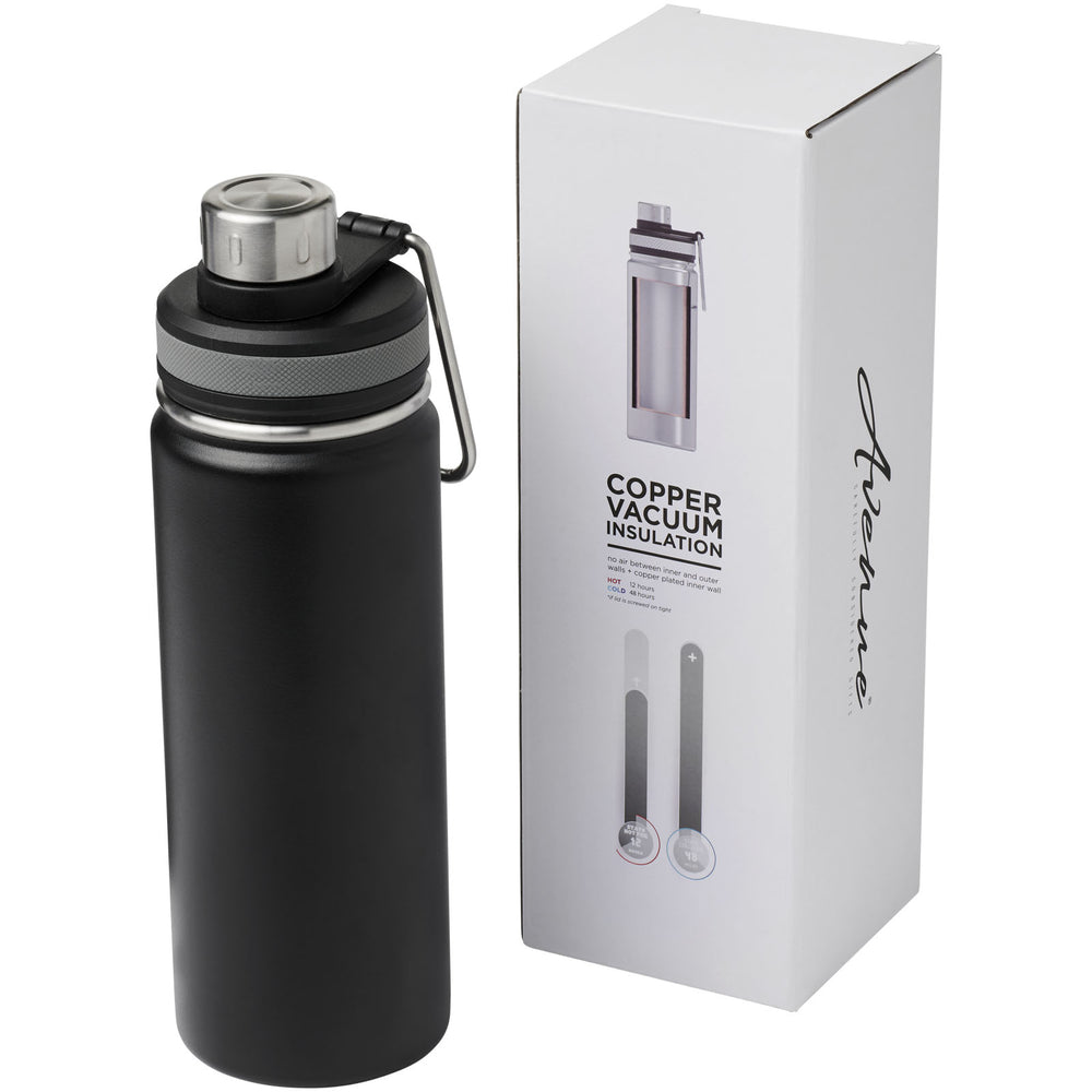 Branded Gessi 590 ml copper vacuum insulated sport bottle