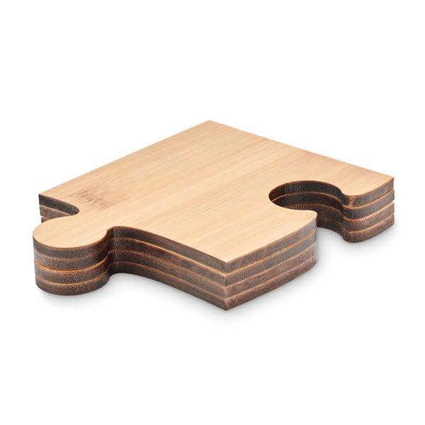 Branded Set of 4 puzzle coasters