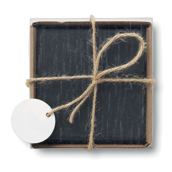 Branded Slate coasters with EVA bottom