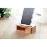 Branded Bamboo phone stand-amplifier