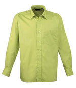 Premier Long Sleeve Poplin Shirt Lime Green
