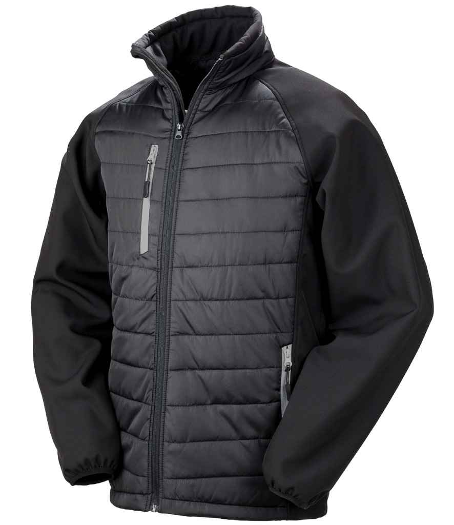 Result Genuine Recycled Compass Padded Jacket Black/Grey