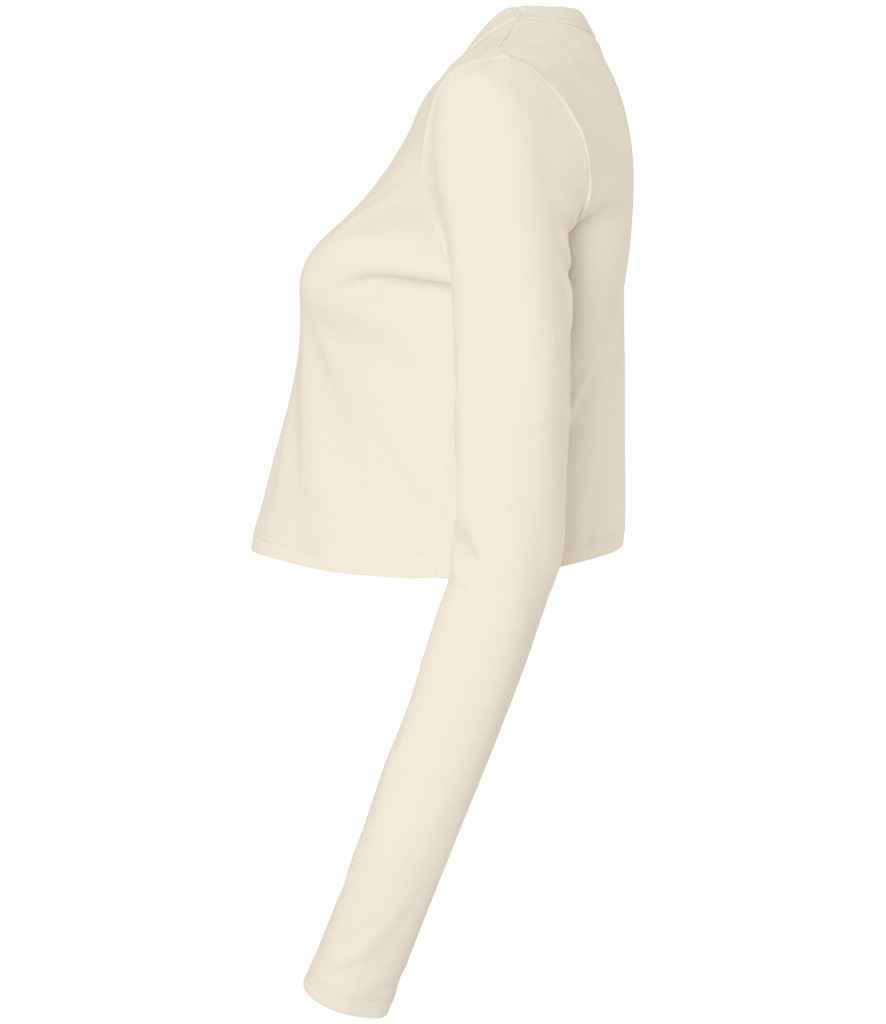 Bella Micro Rib Long Sleeve Baby T-Shirt Solid Natural Blend