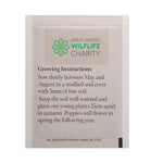 Seed Packet with Sticker to back Poppy